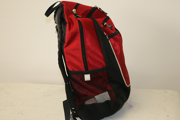 Red Backpack Side View